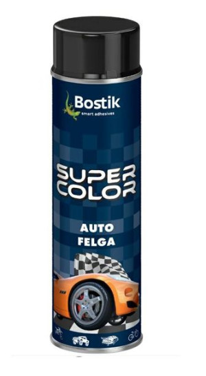 BOSTIK Farba w sprayu lakier do felg Czarny 500ml