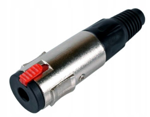 Gniazdo duży Jack 6,3mm stereo na przewód J805