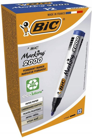 Marker permanentny BIC 2000 niebieski okr. 12 szt.
