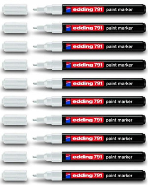 Marker olejowy EDDING 791 biały 1-2mm okr. 10 szt.