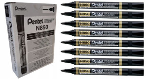 Marker permanentny PENTEL N850 czarny okr. 12 szt.