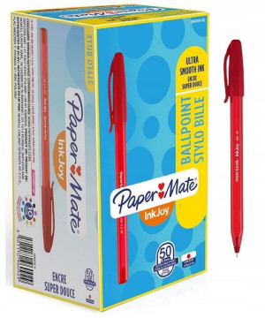 Długopis PAPER MATE Inkjoy 100 CAP M czerwony 50 s