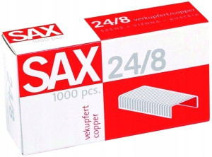 Zszywki 24/8 SAX miedziowane 1000 szt.