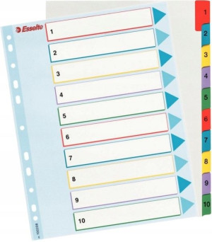 Przekładki Kartonowe Esselte Mylar A4 Maxi Numer.