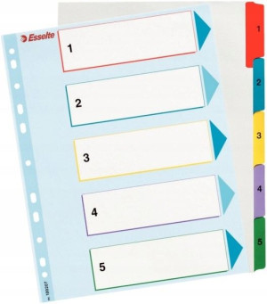 Przekładki Kartonowe Esselte Mylar A4 Maxi Numer.