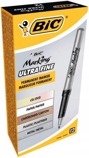 Marker do płyt CD/DVD BIC czarny okr. 12 szt.