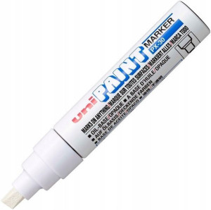 Marker olejowy UNI PX-30 biały 4-8,5mm ścięty