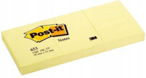 Karteczki POST-IT 38x51mm (3x100) żółte