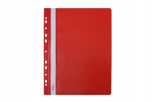 Skoroszyt wpinany PVC BIURFOL czerwony 20 szt.