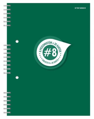 Kołozeszyt w kratkę B5/160 TOP2000 STUDENTBOOK 8 p