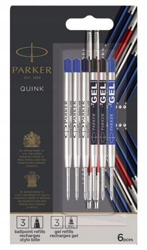 Wkład do długopisu PARKER QUINKflow M mix 6 szt.