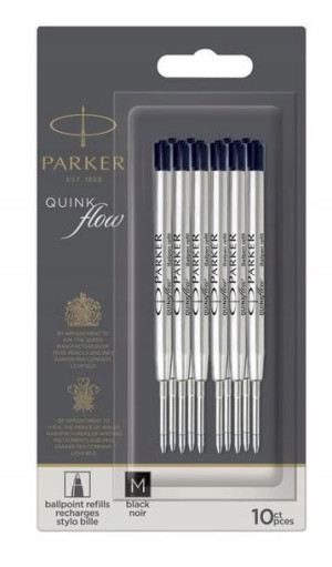 Wkład do dług. PARKER QUINKflow M czarny a'10