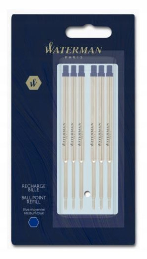 Wkład do dług. WATERMAN M standard niebieski a'6