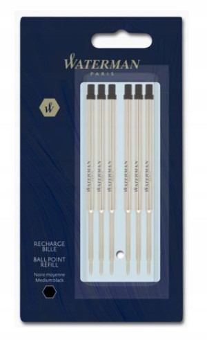 Wkład do dług. WATERMAN M standard czarny a'6