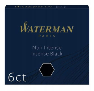 Naboje do piór WATERMAN International czarne a'6