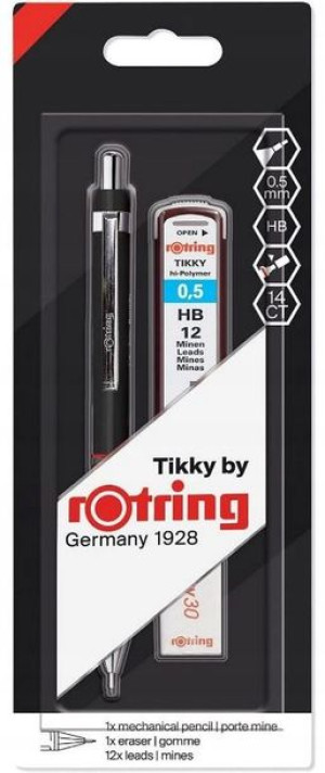 Ołówek ROTRING Tikky 0,5 + grafity 0,5 HB + gumka