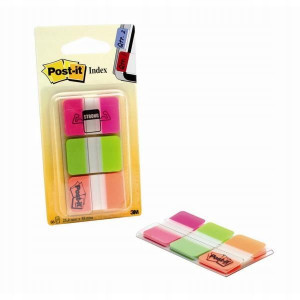 Zakładki indeks. POST-IT 38x25mm 3x22szt mix silne