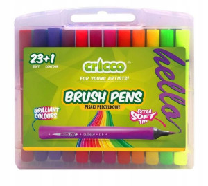 Pisaki CRICCO pędzelkowe 24 kolory