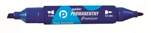 Marker permanentny TETIS dwustr. niebieski okr/ść