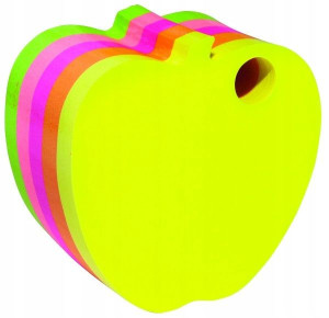 Karteczki DONAU "jabłko” (1x400) mix neon