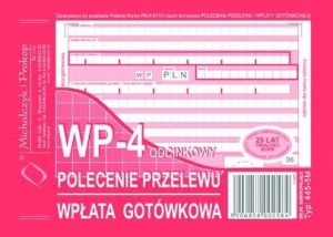 Polecenie przelewu A6 1+3 M&P 445-5M