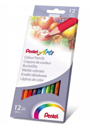 Kredki ołówkowe PENTEL 12 kolorów