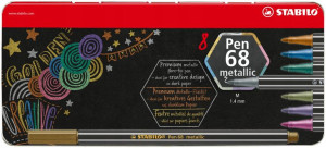 Pisaki STABILO PEN 68 metalic 8 kol. pud.metal