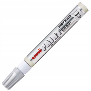 Marker olejowy Uni PX-20 błyszczący srebrny okr.