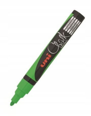 Marker kredowy UNI PWE-5M zielony okr.