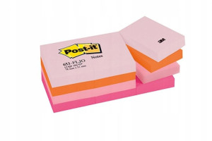 Karteczki Post-it 38x51mm (4x3x100) radosna