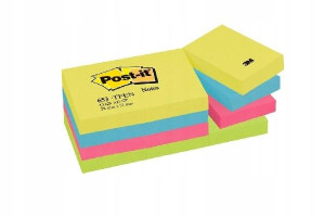 Karteczki Post-it 38x51mm (4x3x100) energetyczna