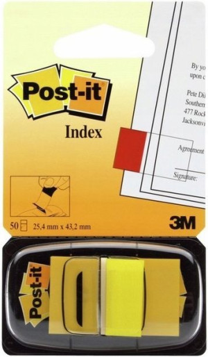 Zakładki indeks. Post-it 25x43mm 1x50szt. żółte