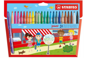 Pisaki STABILO POWER mix 24 kol. etui kartonowe