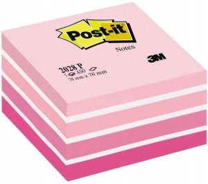 Karteczki POST-IT 76x76mm (1x450) różowe