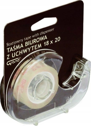 Taśma biurowa GRAND 18mm x 20 z podajnikiem