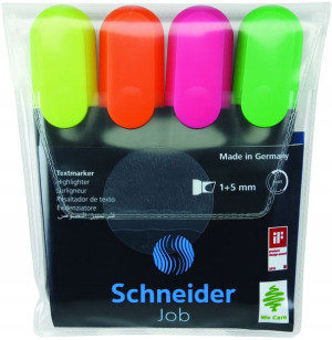 Zakreślacz SCHNEIDER JOB 4szt. mix