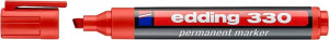 Marker permanentny EDDING 330 czerwony ścięty