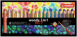 Kredki ołówkowe STABILO WOODY ARTY 18 kolorów