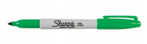 Marker permanentny SHARPIE Fine zielony okr.