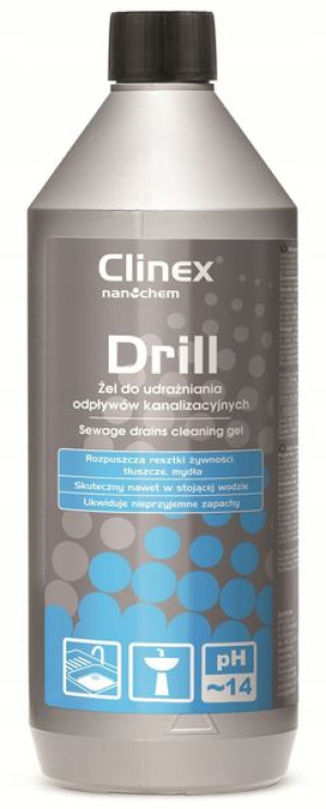 Clinex Drill 1l - Żel Do Udrażniania Rur Syfonów