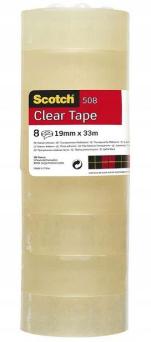 Taśma biurowa SCOTCH Ekonomiczna 19mm x 33m 8szt.