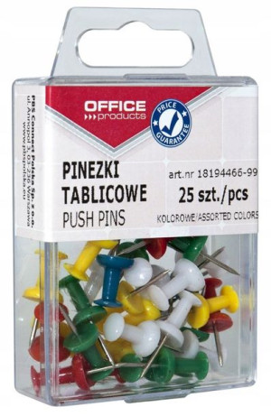 Pinezki beczułki kolorowe OP 25szt.