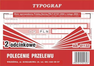 Polecenie przelewu A6 2 odcinki TYPOGRAF