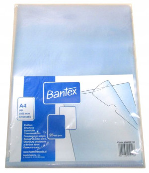 Ofertówki PP A4 (L) 80µm BANTEX 25 szt.