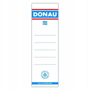 Etykiety wsuwane do segregatora szerokie DONAU