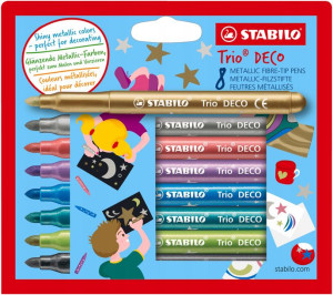 Flamaster STABILO Trio Deco 8szt.