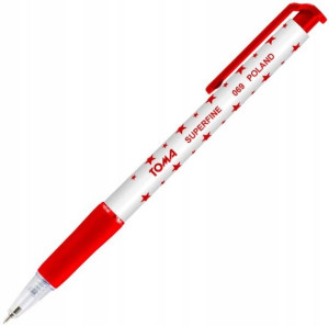 Długopis automatyczny TOMA SuperFine 069 czerwony