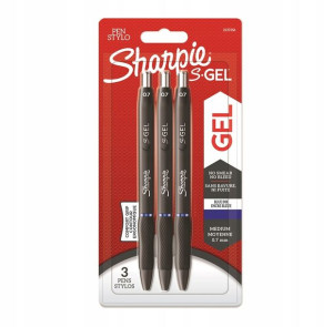 Długopisy żelowe SHARPIE S-Gel M 3szt. niebieskie