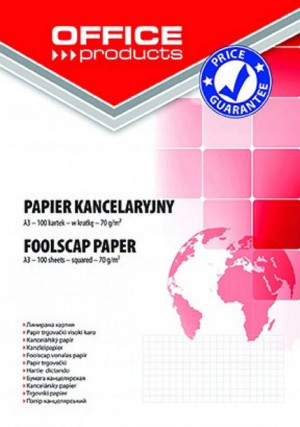 Papier kancelaryjny A3 w kratkę 100szt.