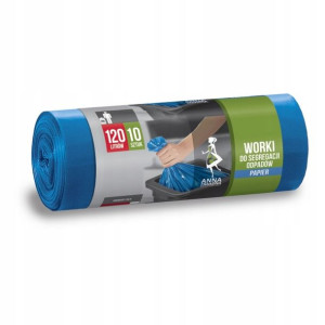 Worki na śmieci LDPE 120l 10szt ANNA ZARADNA nieb.